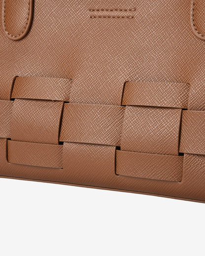 ELMS + KING - Kenley East-West Bag - Tan Saffiano