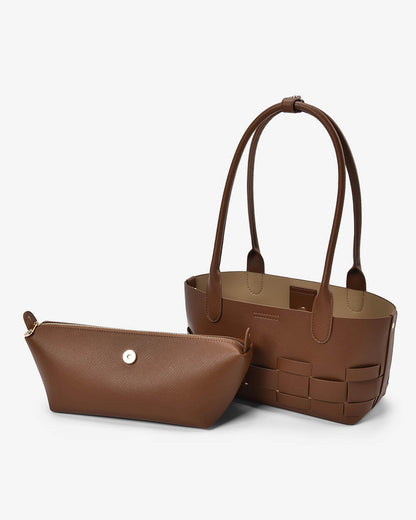ELMS + KING - Kenley East-West Bag - Tan Saffiano