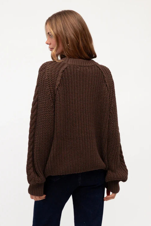 Lola Cable Knit - Chocolate