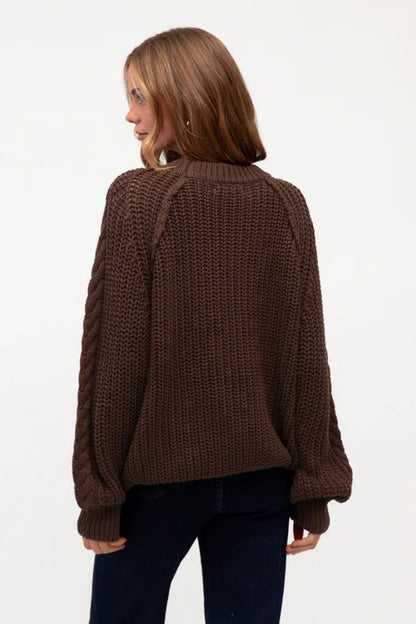 Lola Cable Knit - Chocolate