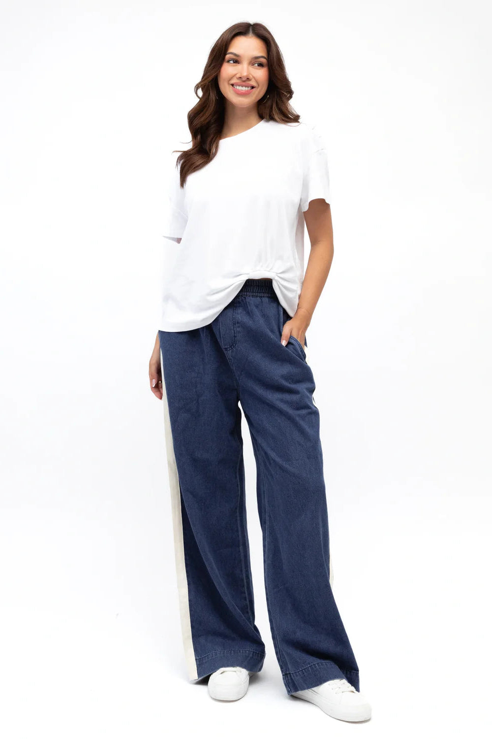 Sporty Chic Pants - Dark Denim