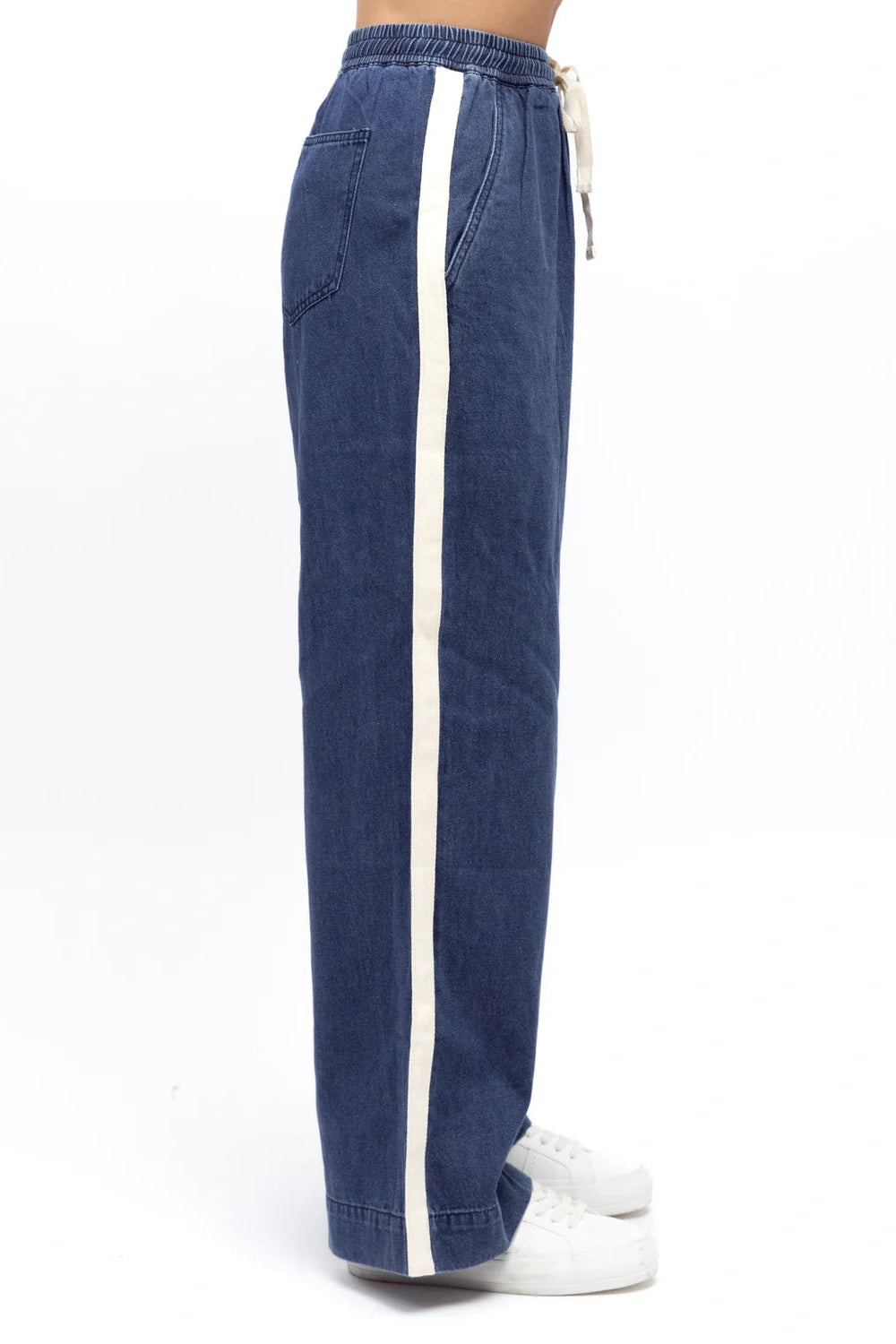 Sporty Chic Pants - Dark Denim