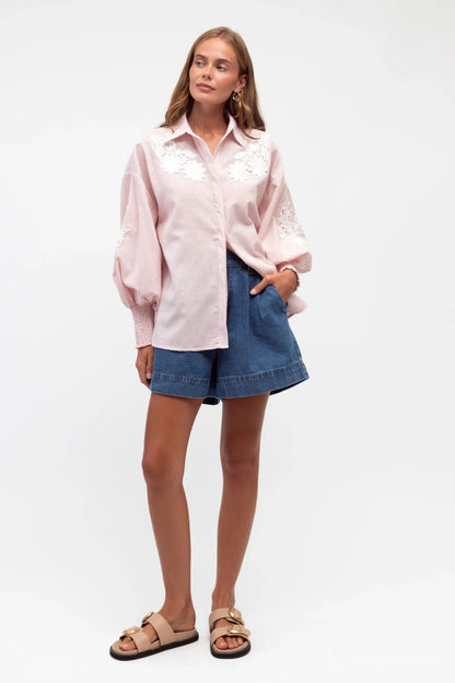 Misha Stripe Shirt - Petal