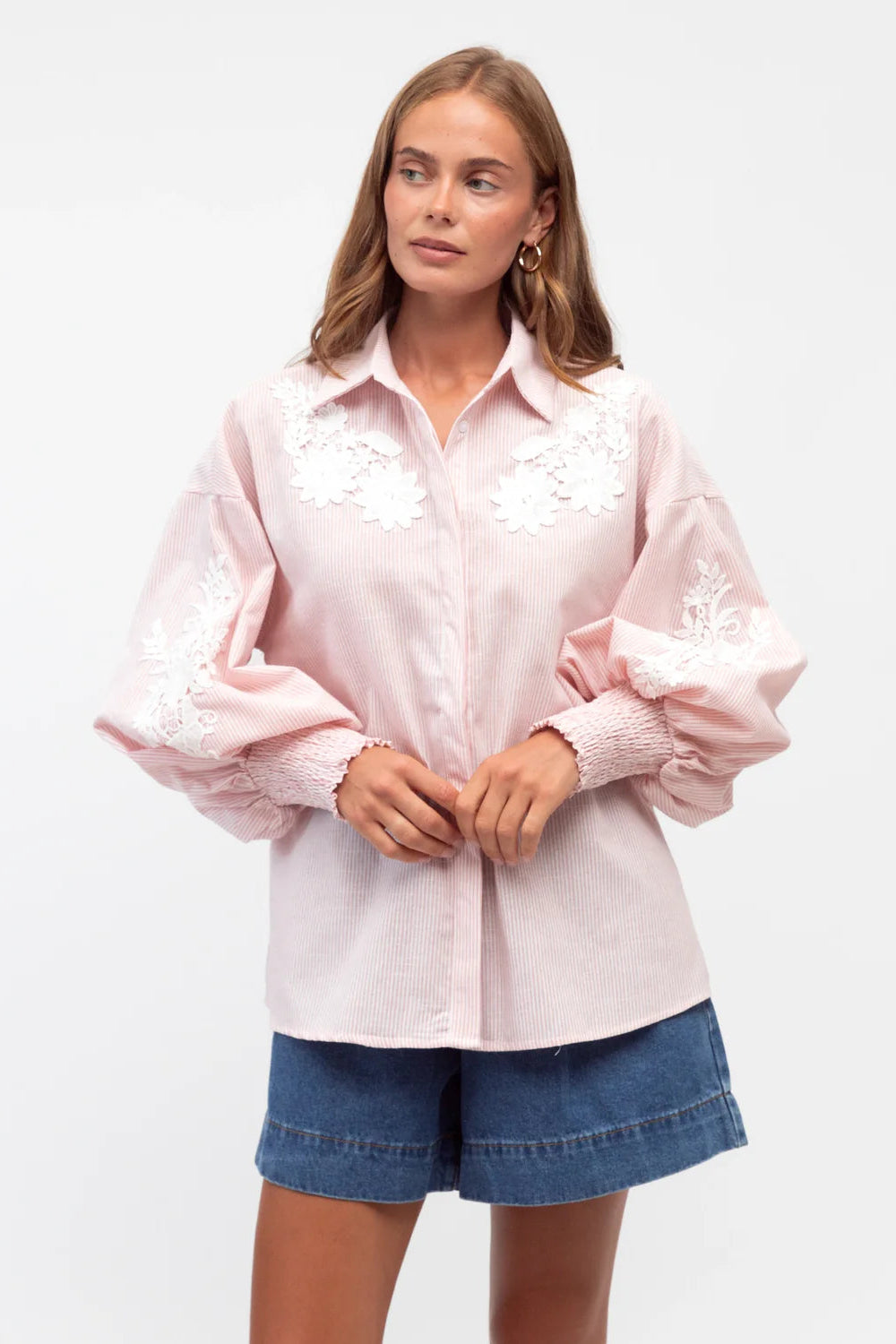 Misha Stripe Shirt - Petal