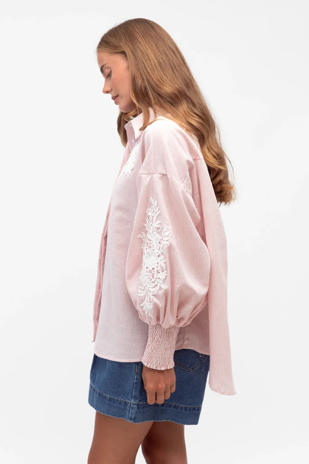 Misha Stripe Shirt - Petal