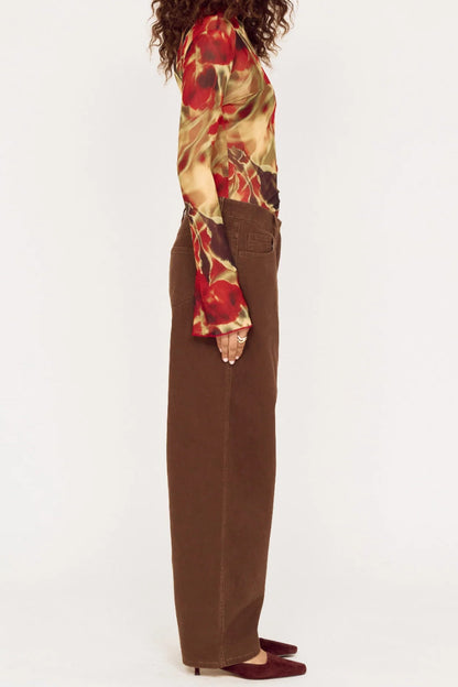 MINKPINK - Kiara Barrel Leg Denim - Brown