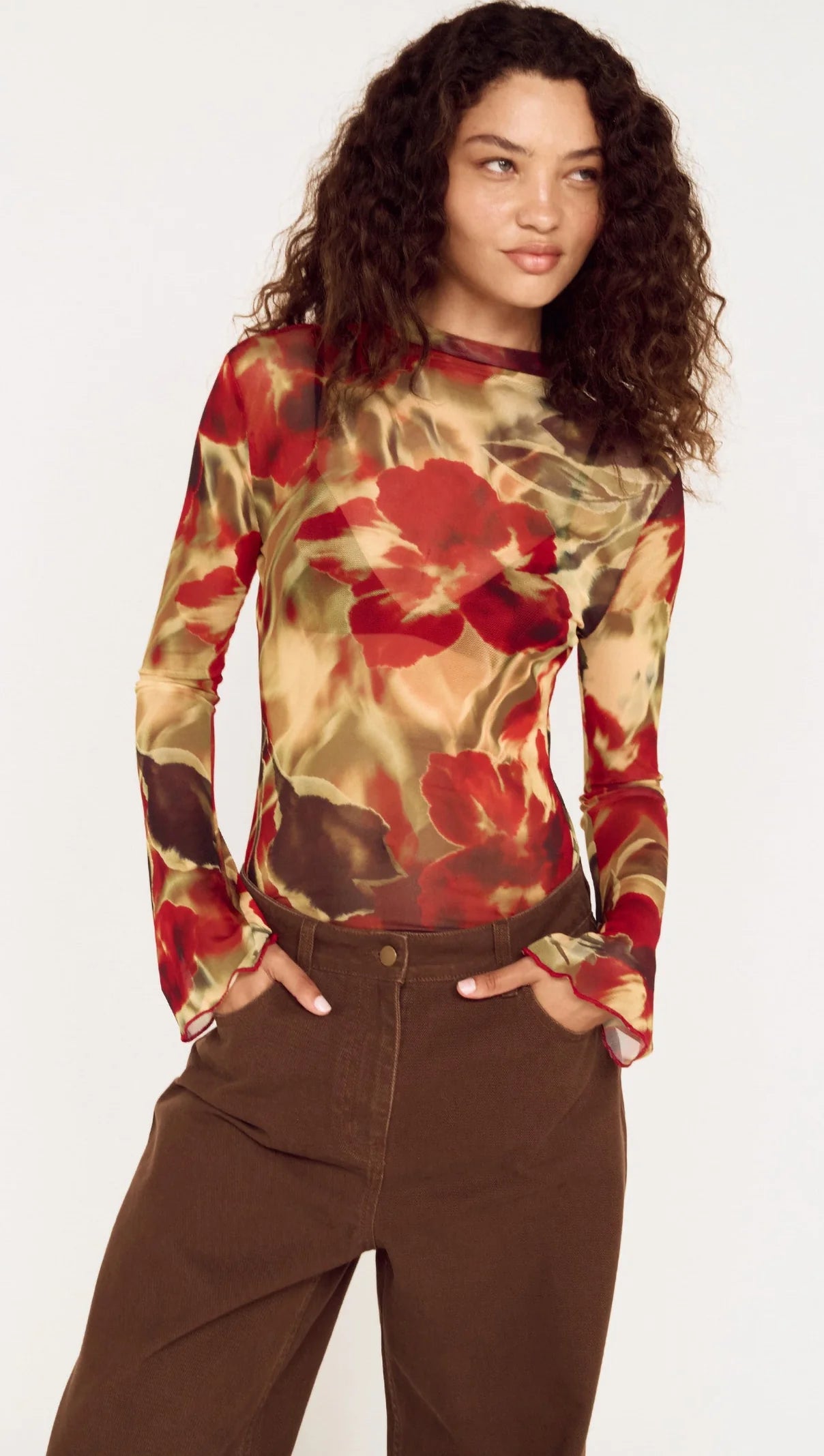 MINKPINK - Kiara Barrel Leg Denim - Brown