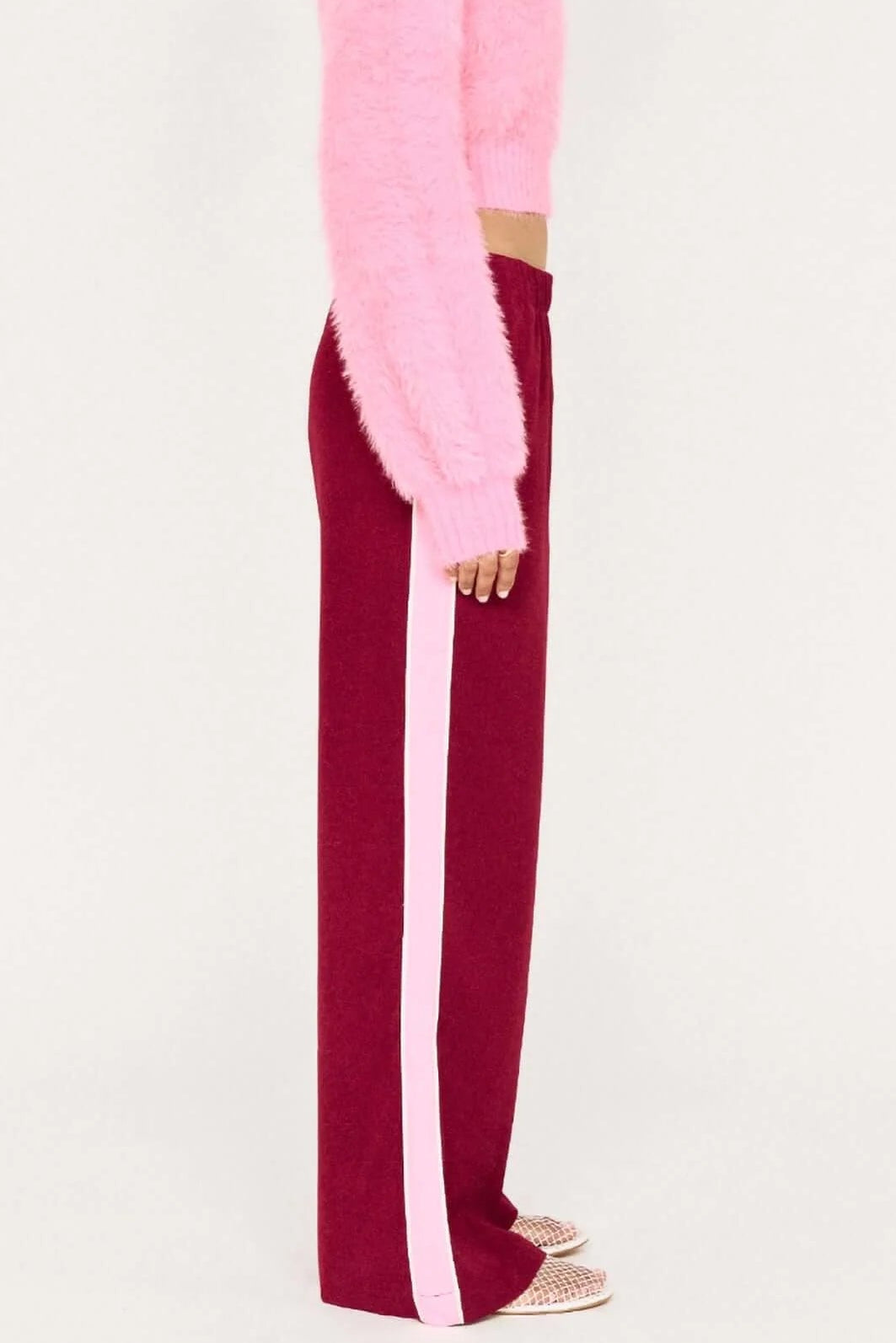 MINKPINK - Vesper Casual Pant - Wine / Pink