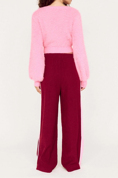 MINKPINK - Vesper Casual Pant - Wine / Pink