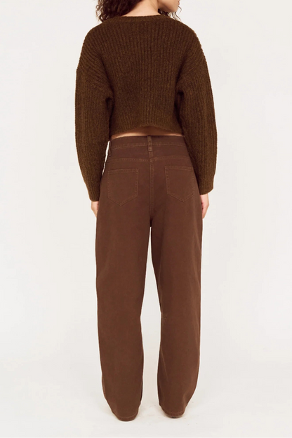MINKPINK - Kiara Barrel Leg Denim - Brown