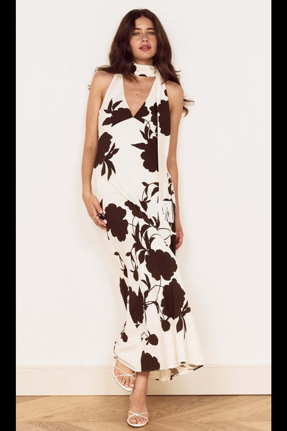 MINKPINK - Elodie Maxi Dress - Choc/Floral
