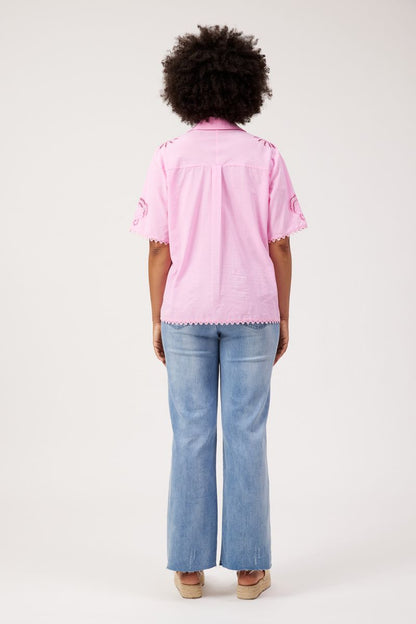 HAVEN - Larissa Broderie Shirt - Pink