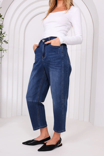 Monaco Denim - Toni Barrel Jeans - Blue