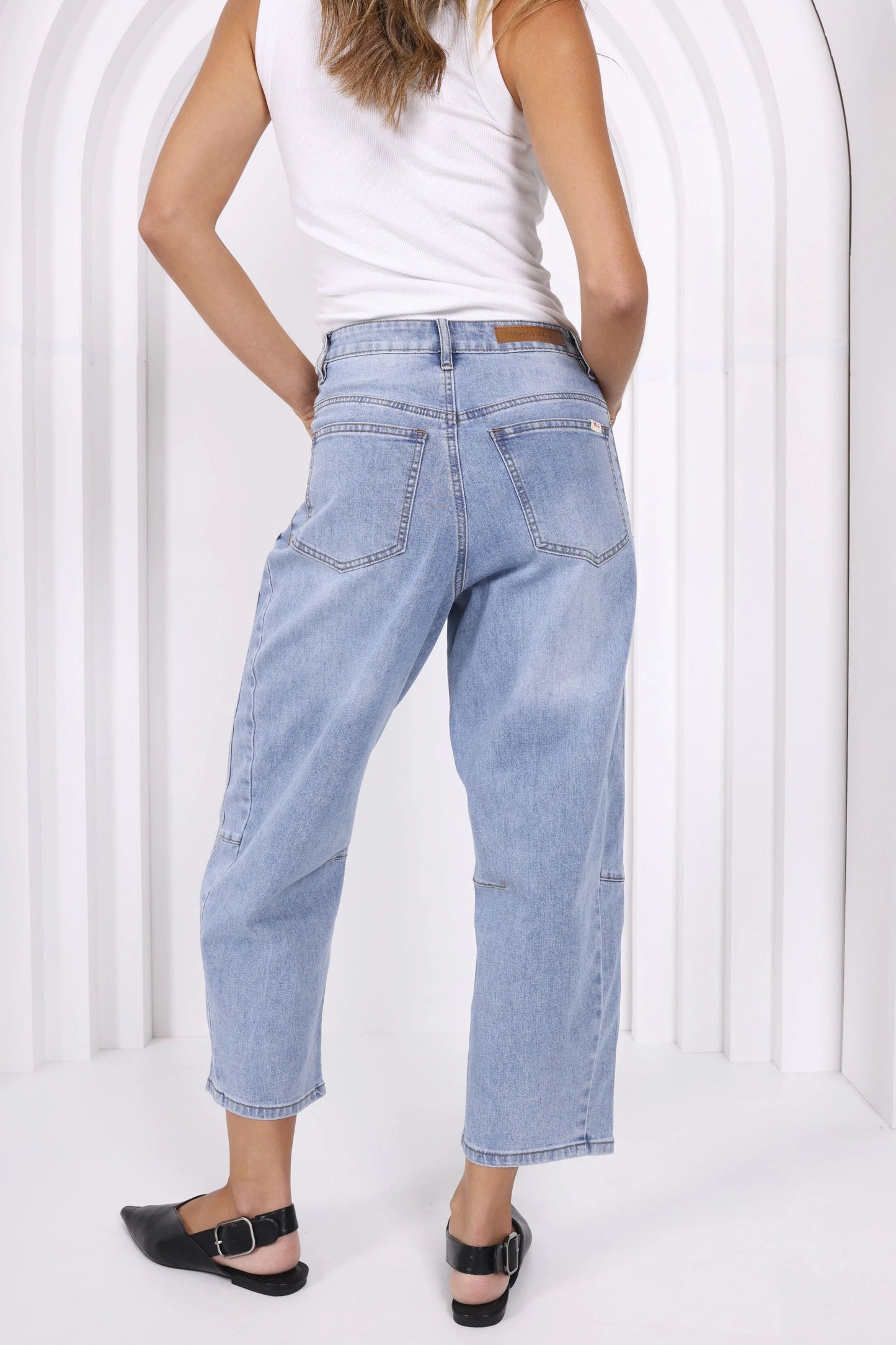 Monaco Denim - Toni Barrel leg - Light Blue