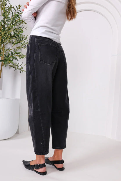 Monaco Denim - Toni Barrel leg - Black