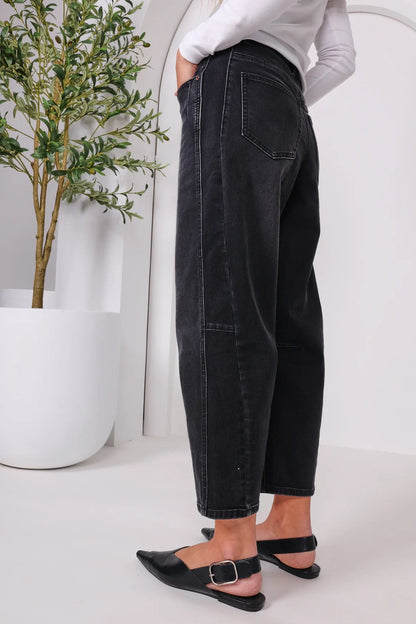 Monaco Denim - Toni Barrel leg - Black