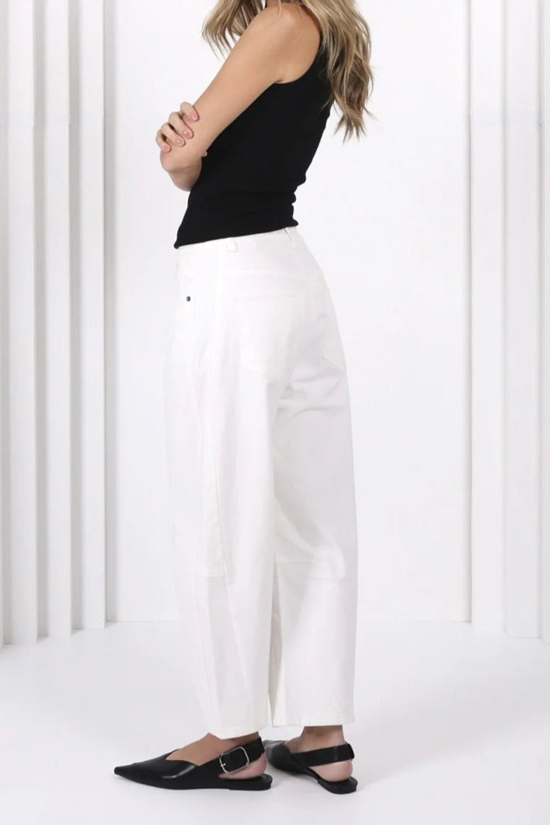 Monaco Denim - Toni Barrel Jeans - White