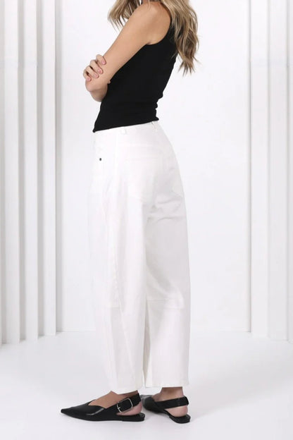 Monaco Denim - Toni Barrel Jeans - White