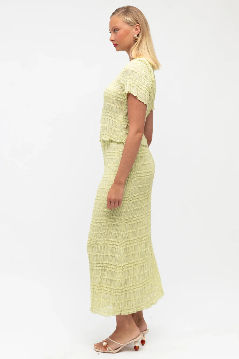 Enya Button Top - Matcha