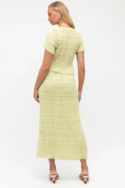 Enya Button Top - Matcha