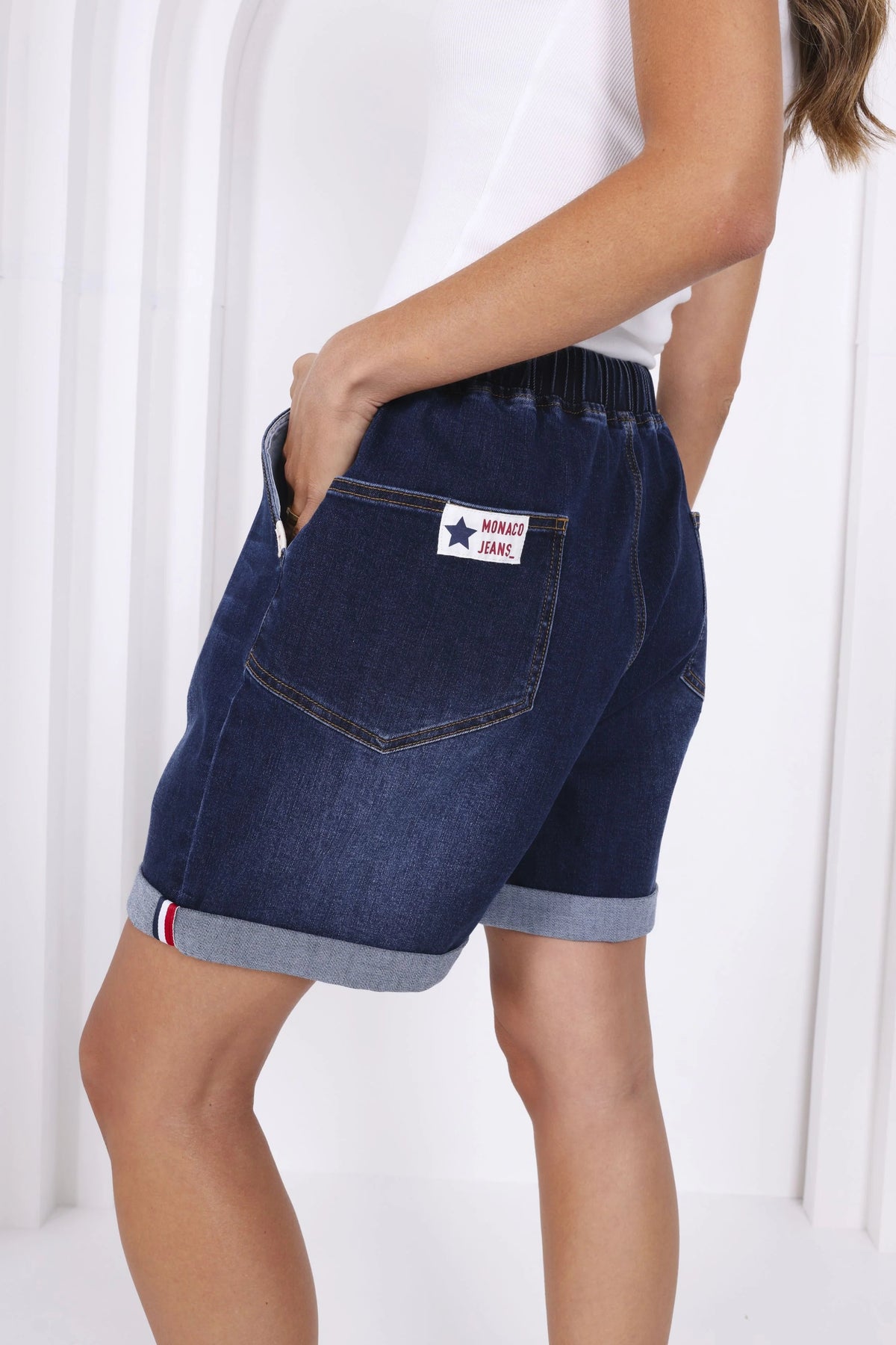 MONACO DENIM - Hugo Short - Mid Blue