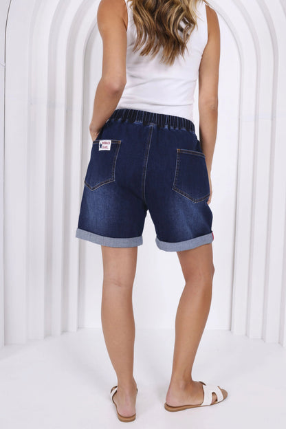 MONACO DENIM - Hugo Short - Mid Blue