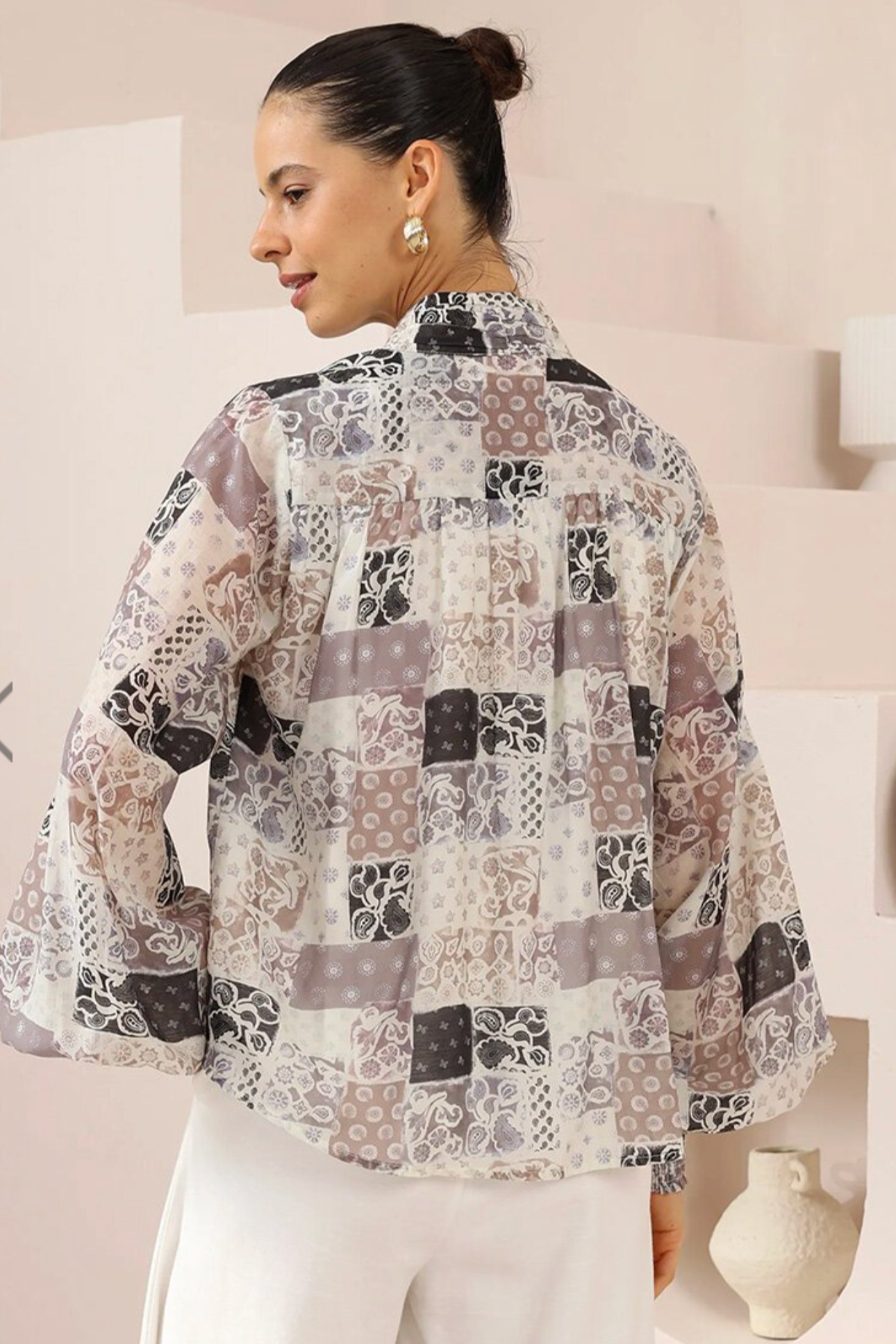 Zelda Blouse - Dusk Paisley Tile