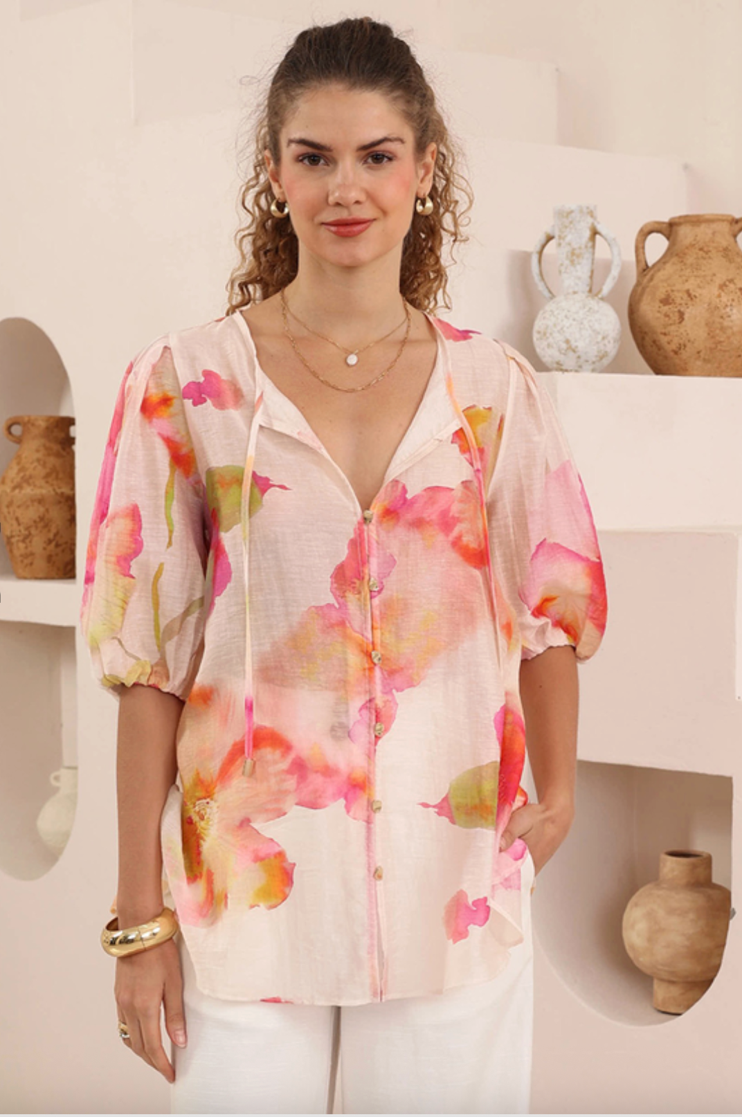 Florence Blouse - Petal Print