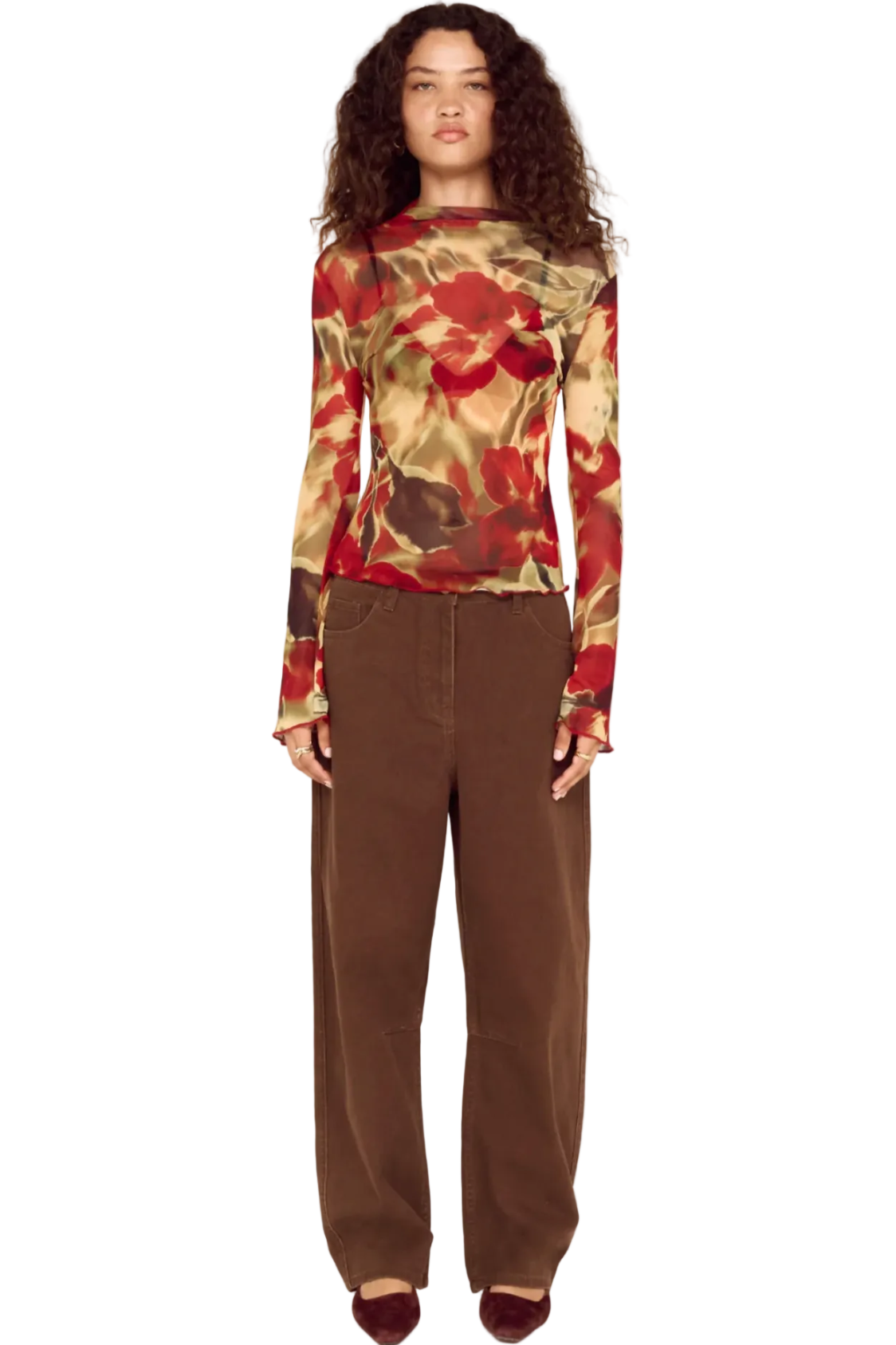 MINKPINK - Kiara Barrel Leg Denim - Brown