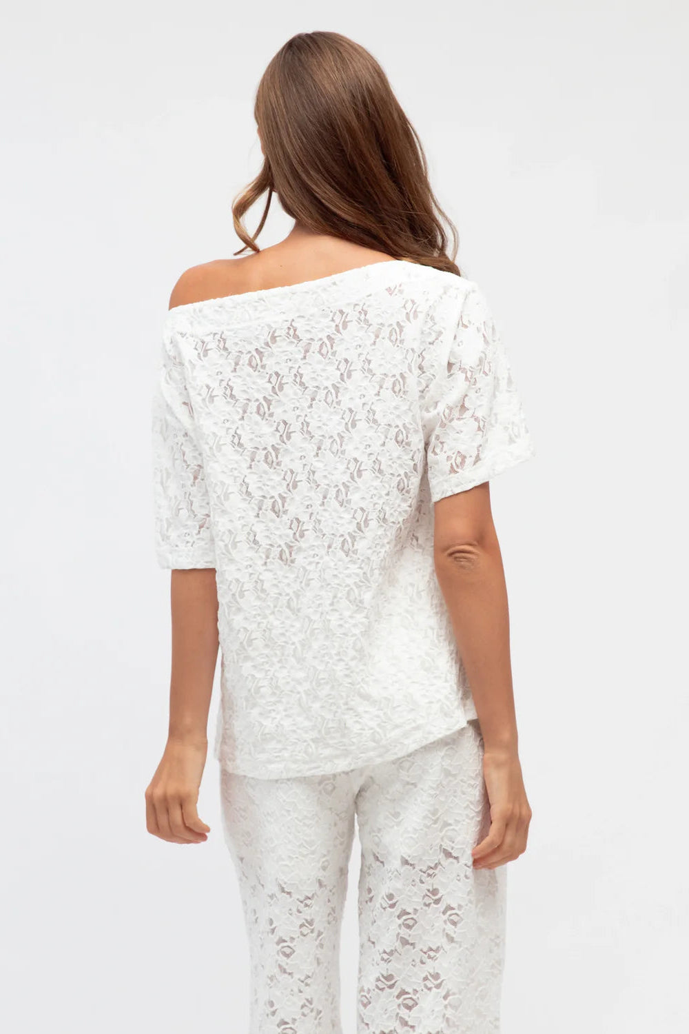 Daisy Off Shoulder Top - White