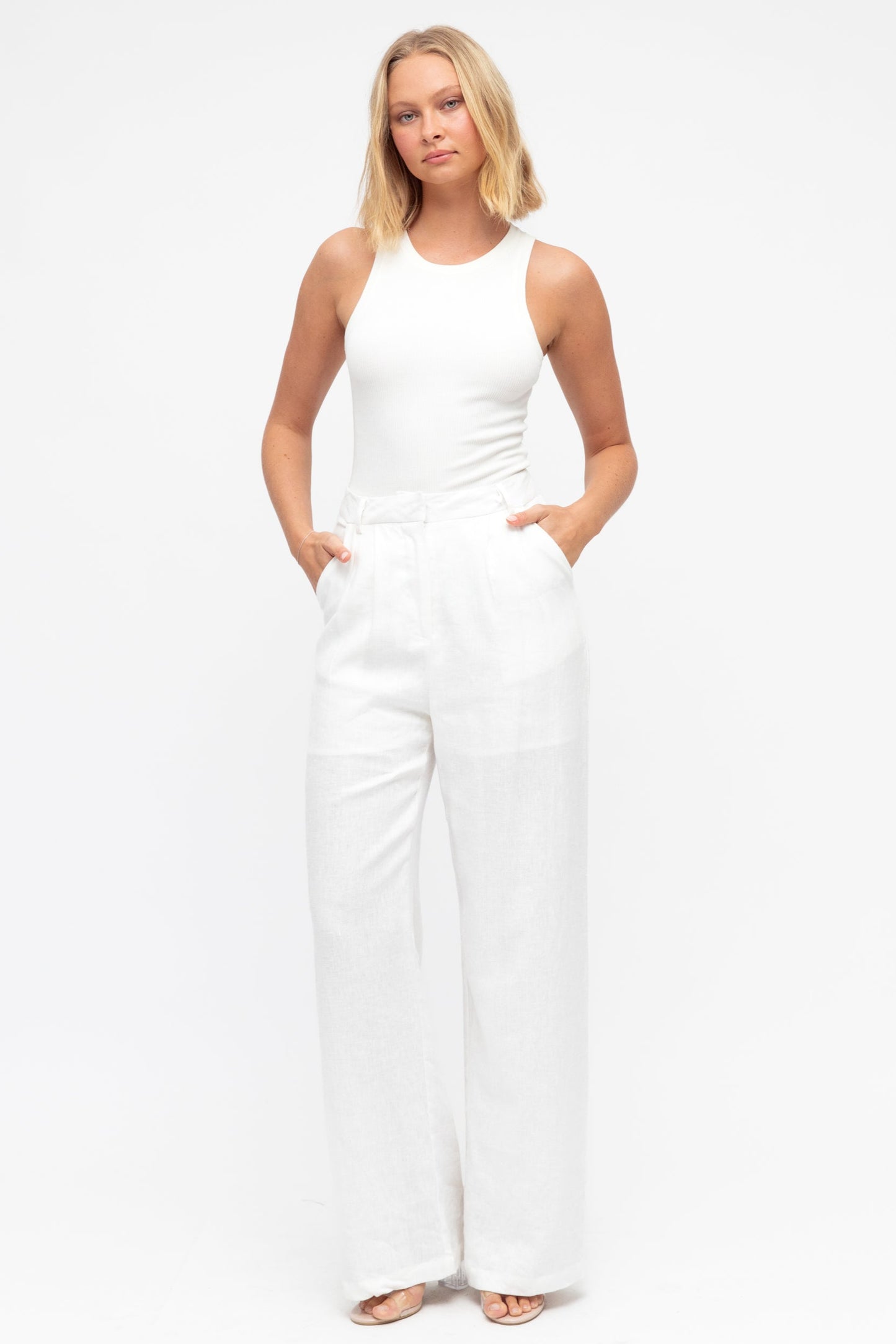 Sierra Linen Pants - Blanc