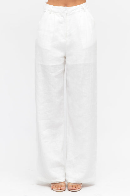 Sierra Linen Pants - Blanc