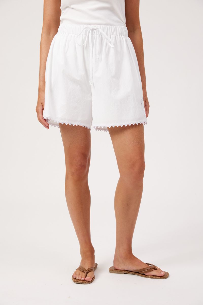 HAVEN - Larissa Broderie Short - White