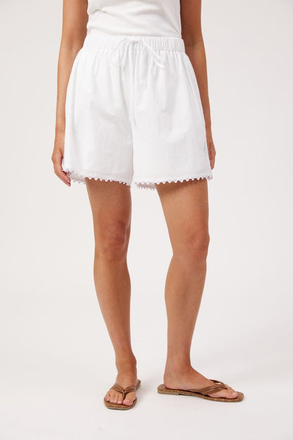 HAVEN - Larissa Broderie Short - White