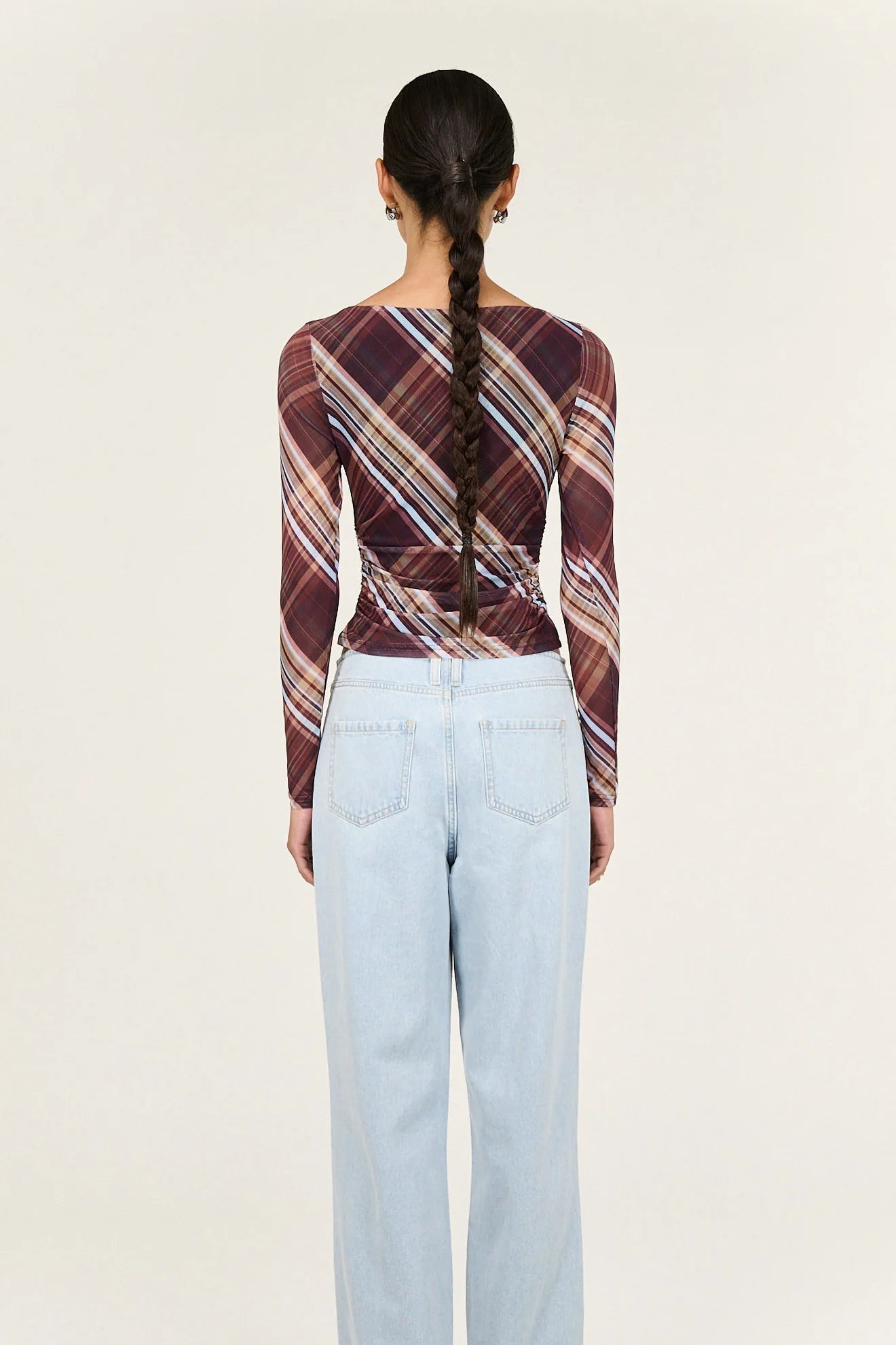 STAPLE THE LABEL - Arles Mesh Top - Check