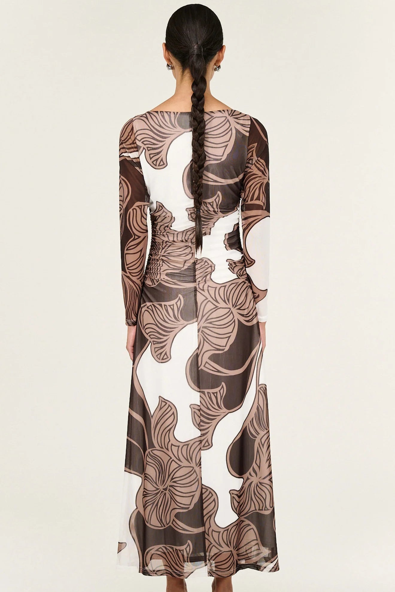 STAPLE THE LABEL - Ulla Mesh Midi Dress - Abstract