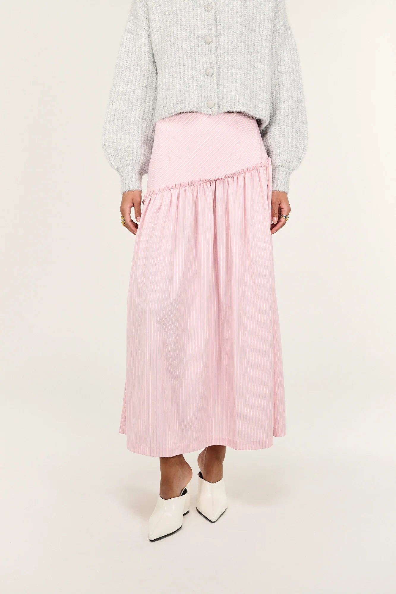 STAPLE THE LABEL - Lina Maxi Skirt - Pink Stripe