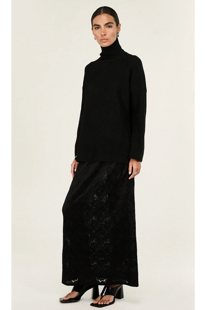 STAPLE THE LABEL - Sabine Roll Neck Jumper - Black