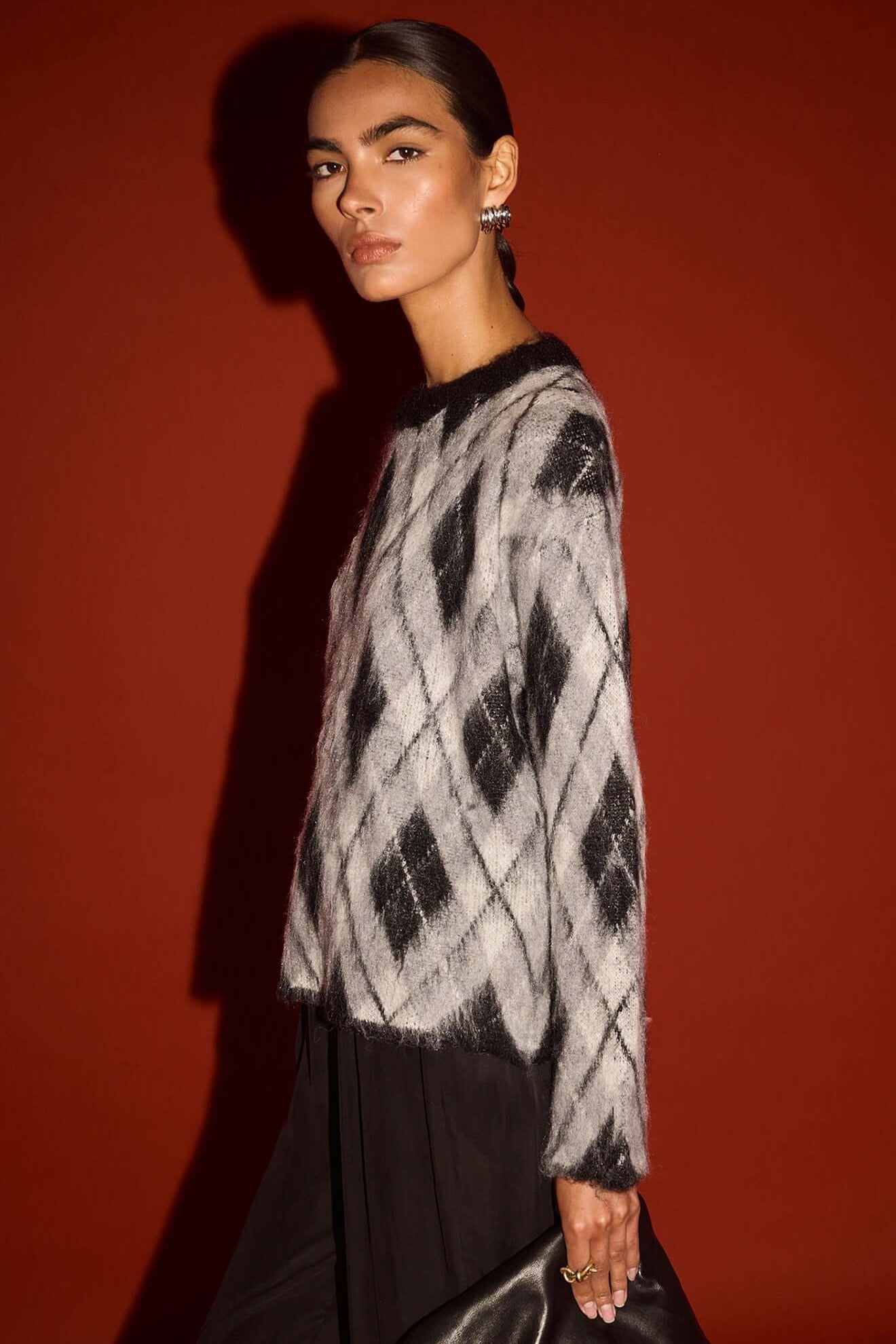STAPLE THE LABEL - Camille Brushed Jumper - Argyle