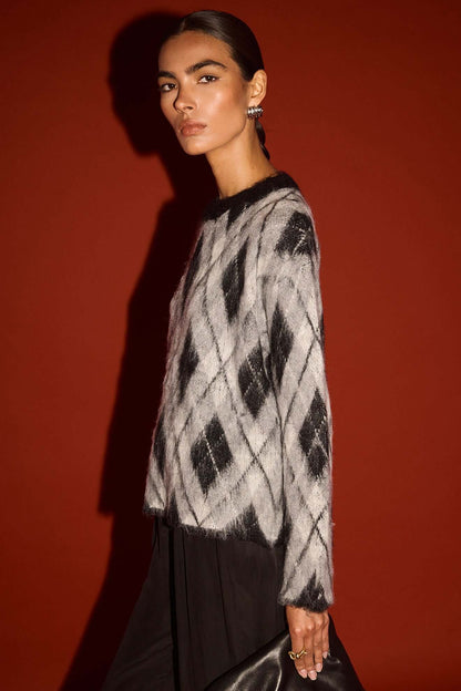 STAPLE THE LABEL - Camille Brushed Jumper - Argyle