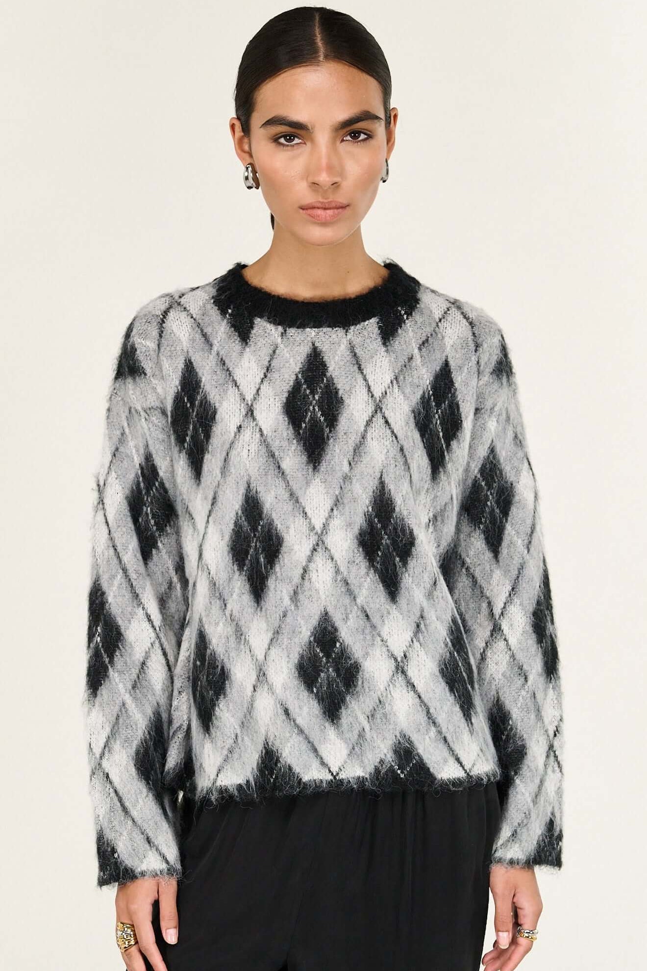 STAPLE THE LABEL - Camille Brushed Jumper - Argyle