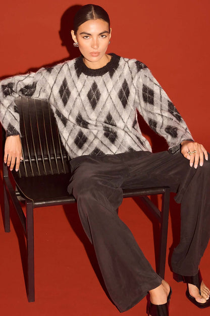 STAPLE THE LABEL - Camille Brushed Jumper - Argyle