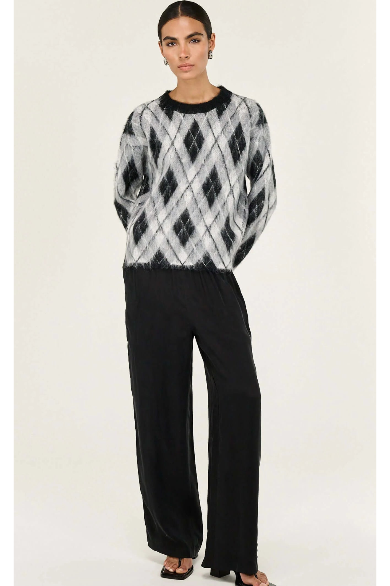 STAPLE THE LABEL - Camille Brushed Jumper - Argyle