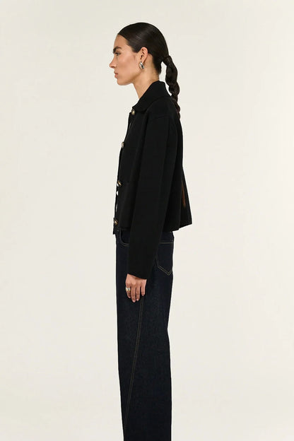 STAPLE THE LABEL - Aura Knit Barn Jacket - Black