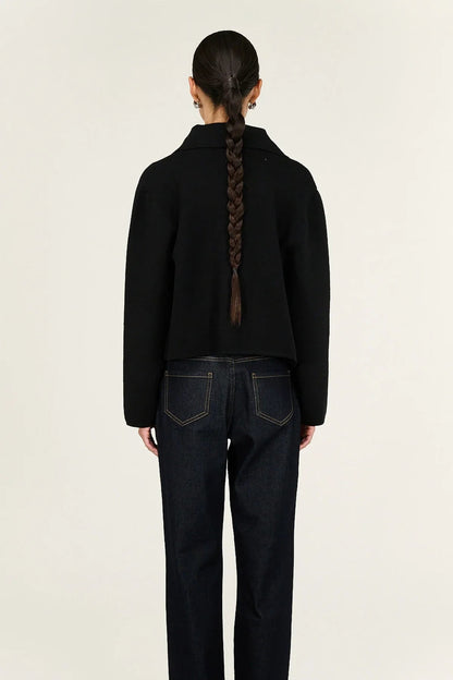 STAPLE THE LABEL - Aura Knit Barn Jacket - Black