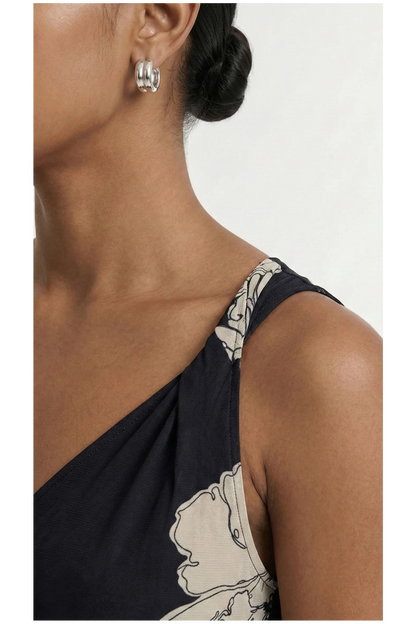 STAPLE THE LABEL - Veda Mesh Midi Dress - Black/Floral