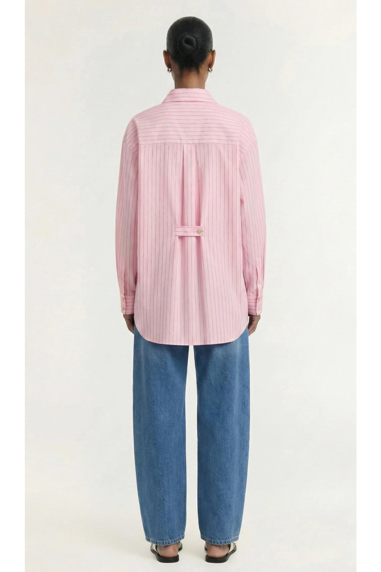 STAPLE THE LABEL - Kari Oversized Shirt - Pink/White Stripe