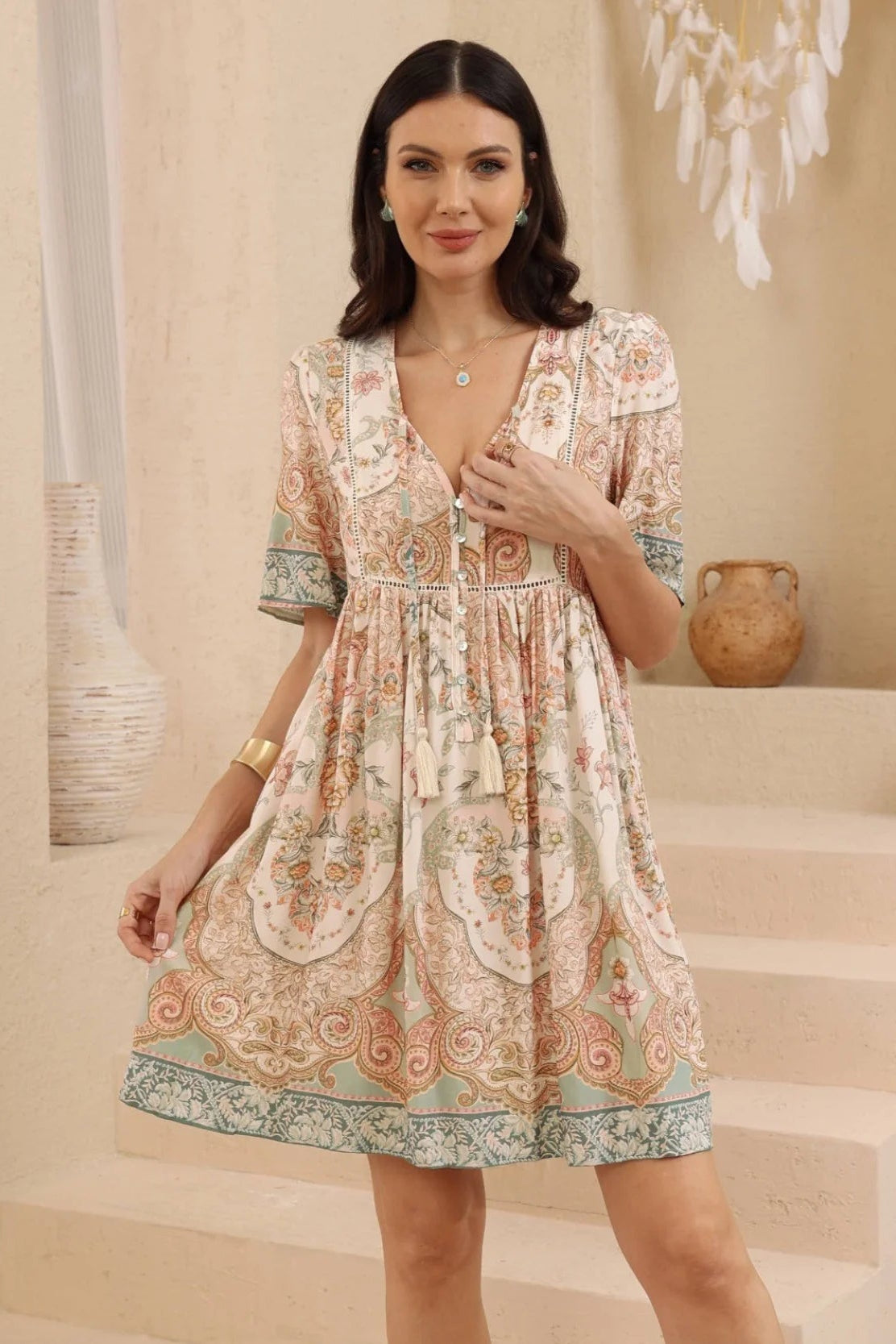 Bellini Sun Dress - Vintage Paisley