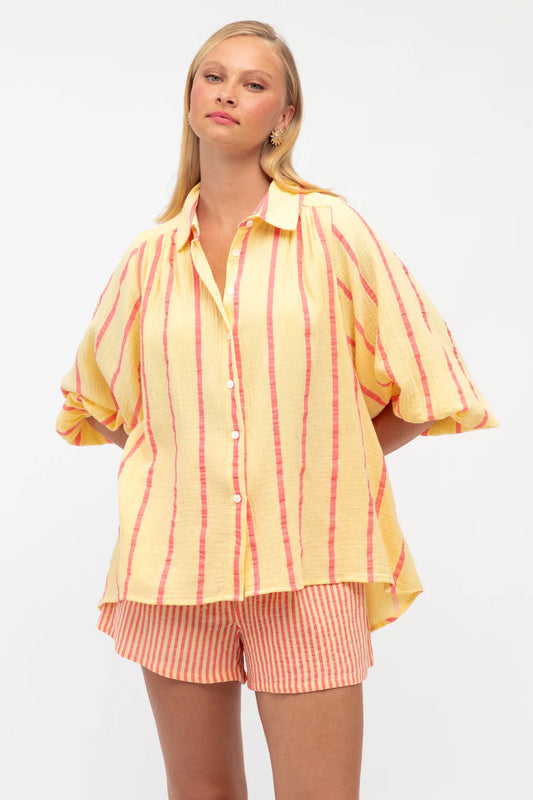 Gianni Shirt - Yellow/Orange Stripe