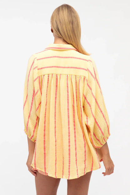 Gianni Shirt - Yellow/Orange Stripe